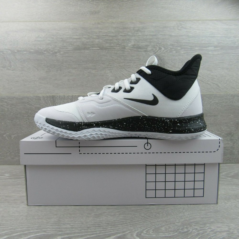 Nike PG 3 TB White Black Basketball Shoes - Picture 3 of 8